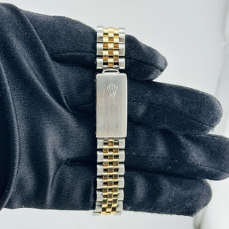 Rolex Datejust White Roman Dial on D Link Jubilee Bracelet Ref. 68273 Papers 1995 view 4