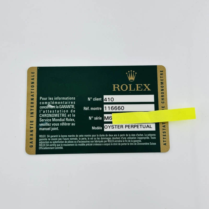 Rolex Sea-Dweller Deepsea Black Dial on Oyster Bracelet Ref. 116660 Card 2009 view 7