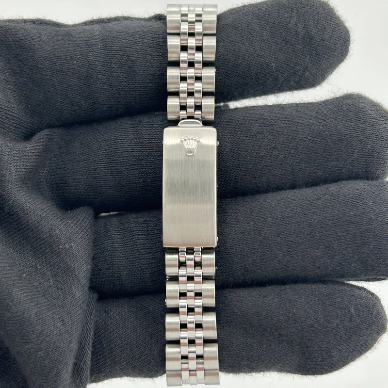 Rolex Oyster Perpetual Date Gray Tapestry Dial on Jubilee Ref. 69190 Papers 1989 view 3