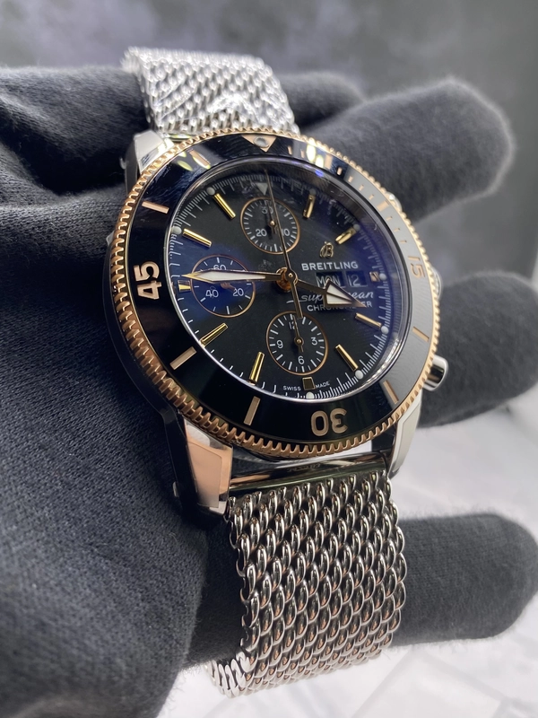 Breitling Superocean H√©ritage II Chronograph Black Dial on Bracelet Ref. U13313121B1A1 Card 2026 view 3