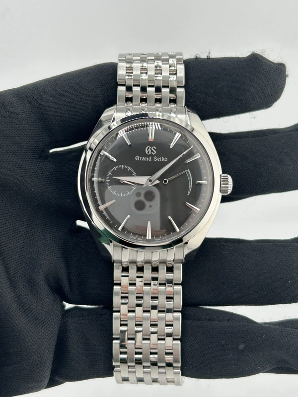 Grand Seiko Elegance Black Dial on Stainless Steel Bracelet Ref. 9S63-00A0/SBGK009 Manuals Only and Box view 2