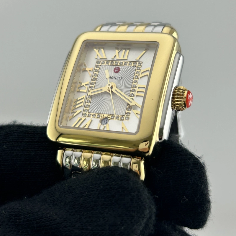 Michele Deco Madison Silver Set With Diamonds Dial Ref. MWW06G000013 Card Open Date view 3
