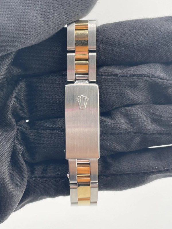 Rolex Oyster Perpetual Gold/ Diamond Markers Dial on Oyster Bracelet Ref. 76193G view 4