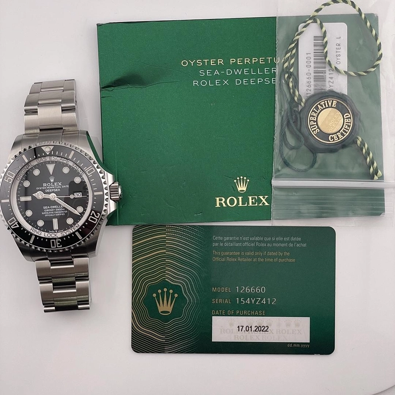 Rolex Sea-Dweller Deepsea Black Dial on Oyster Ref. 126660 Card 2022 view 5