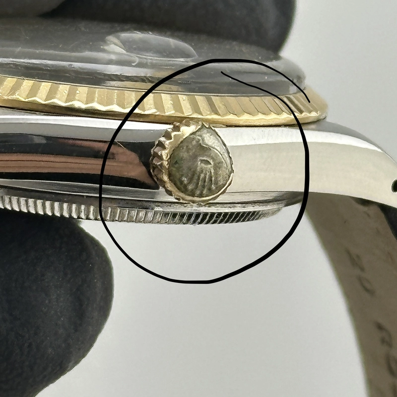 Rolex Datejust Champagne Stick Dial on Generic Leather Strap Ref. 16013 1985 view 6