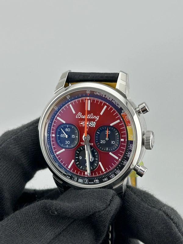 Breitling Top Time Red Dial on Leather Band Ref. AB01761A1K1X1 Card 2026 view 3