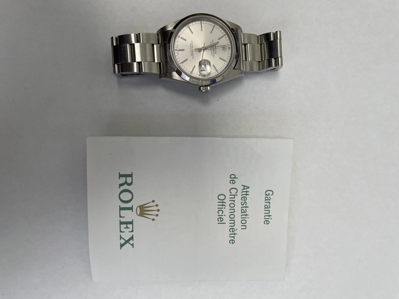 Rolex Datejust Silver Dial on Oyster Ref. 16200 Papers 2005 view 5
