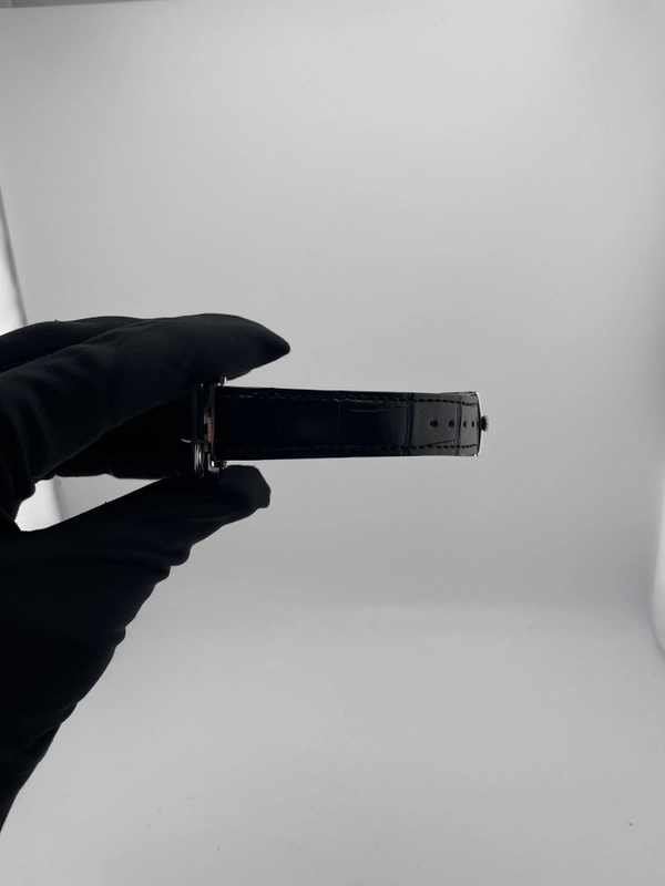 Rolex Precision Silver Stick Dial on Black Leather Strap Ref. 9829 1970 view 5