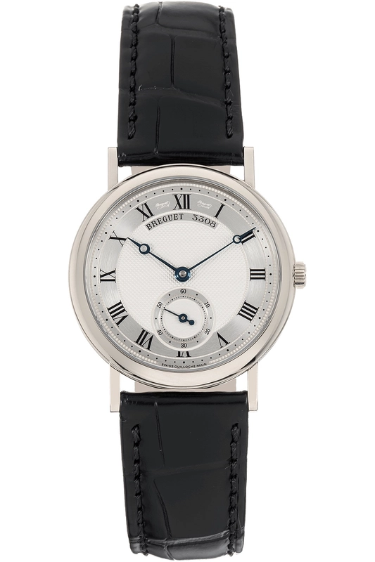 Breguet Men's Classic Silver Dial on Leather Ref. 3290BB/12/286