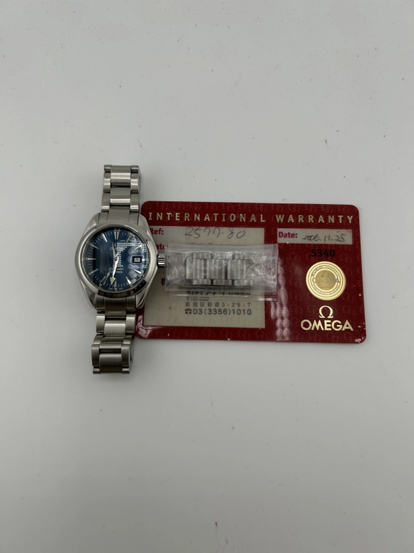 Omega Seamaster Date Blue Dial on Stainless Steel Bracelet Ref. 2577.80.00 Card 2006 view 7