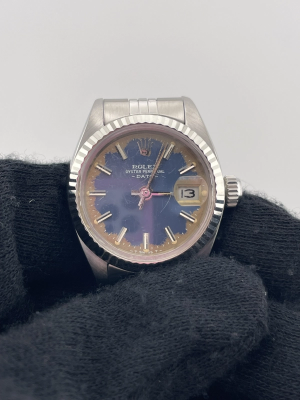 Rolex Datejust Lady Blue Dial on Jubilee D Link Bracelet Ref. 6917 1981 view 2