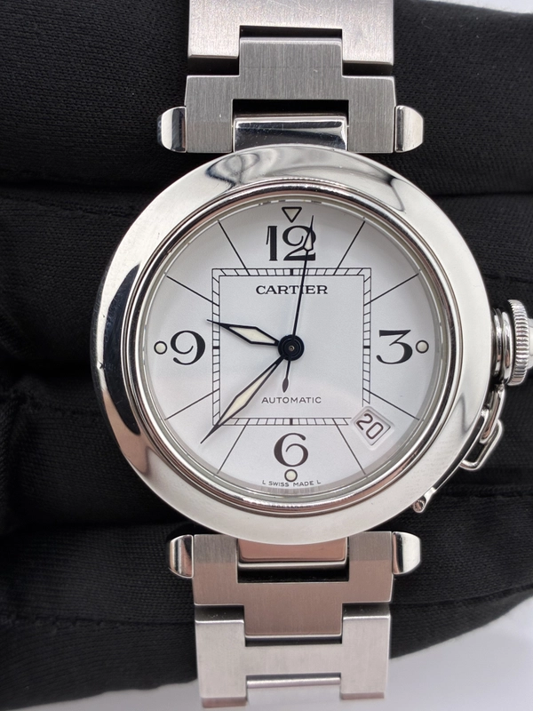 Cartier Pasha C White Dial on Ss Ref. 2324 Papers 2008 view 2