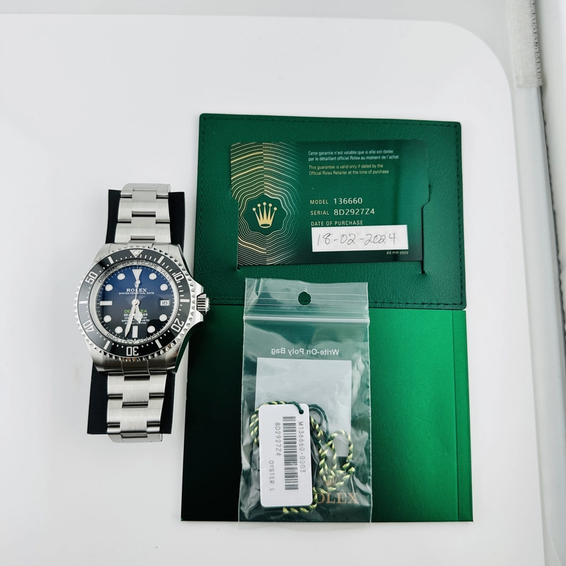 Rolex Sea-Dweller Deepsea James Cameron Blue Dial on Oyster Ref. 136660 Card 2024 view 7
