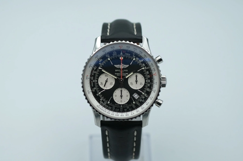 Breitling Navitimer Black Dial on Leather Ref. AB0121/S232B48KBA Card 2010 view 2