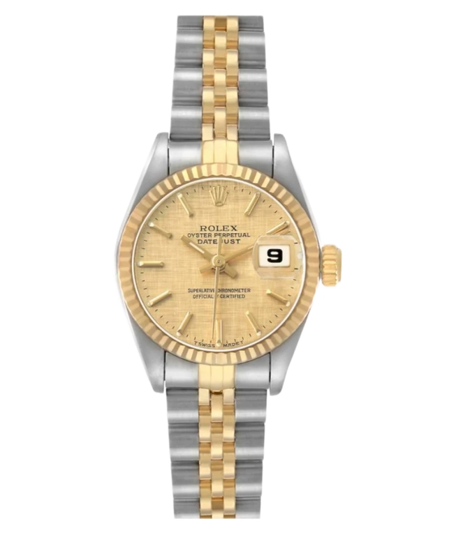 Rolex Datejust Lady Champagne Linen Stick Dial on Jubilee Ref. 69173