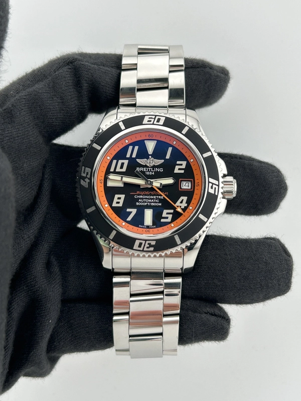Breitling Superocean Abyss Black Orange Dial on Stainless Steel Ref. A17364 view 2
