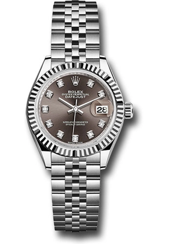 Rolex Datejust Lady Rhodium Diamond Dial on Jubilee Ref. 279174 Card 2019