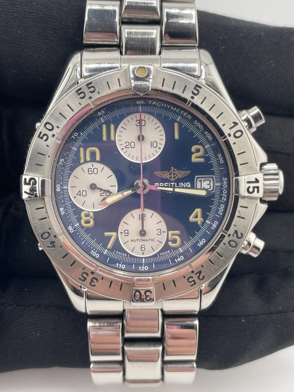 Breitling Colt Blue Dial on Stainless Steel Bracelet Ref. A13035 Papers 1996 view 2