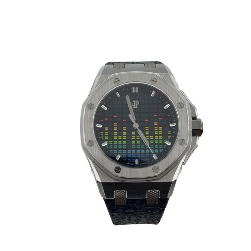 Audemars Piguet Royal Oak Offshore Music Edition Blue Dial on Rubber Ref. 77600TI.OO.A343CA.01 Card 2022 view 2