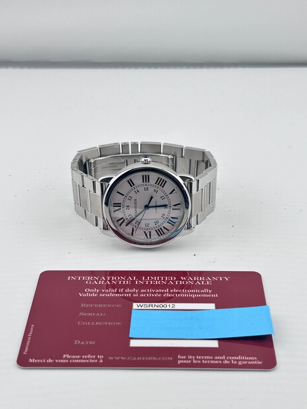 Cartier Ronde Solo Silvered Opaline Dial Dial on Stainless Steel Ref. WSRN0012 Card view 7