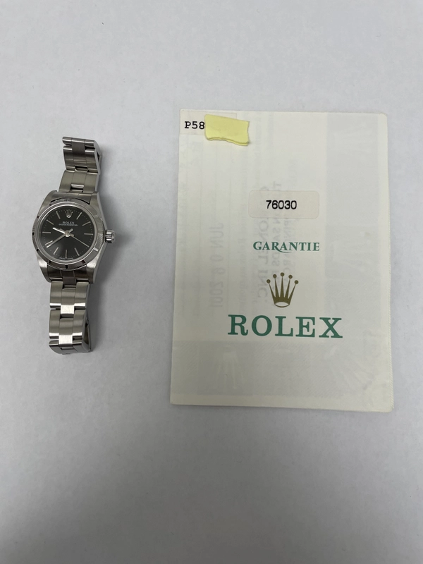 Rolex Oyster Perpetual Black Dial on Oyster Ref. 76030 Papers 2001 view 5