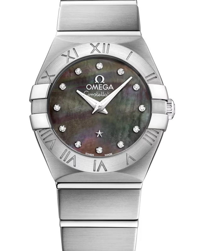 Omega Constellation Tahiti Gray Mop Dial on Stainless Steel Bracelet Ref. 123.10.24.60.57.003 Complete 2016