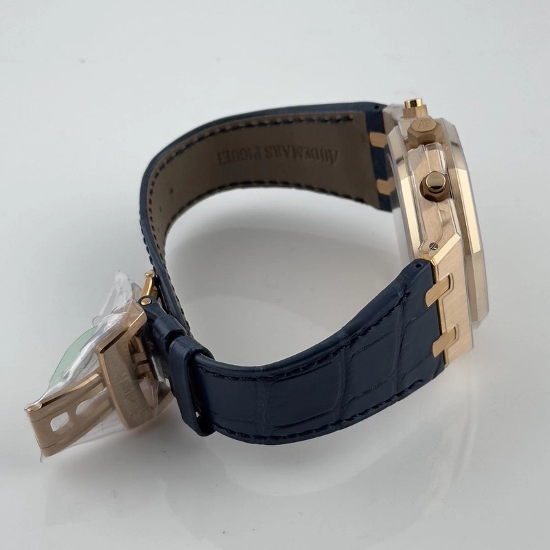 Audemars Piguet Royal Oak Chrono Blue Dial on Leather Ref. 26240OR.OO.D315CR.02 Card 2022 view 3
