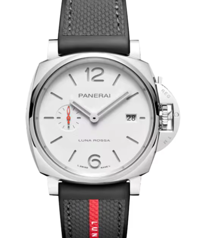 Panerai Luminor Due Luna Rossa White Matte Dial on Rubber/Textile Ref. PAM01673 Complete 2026
