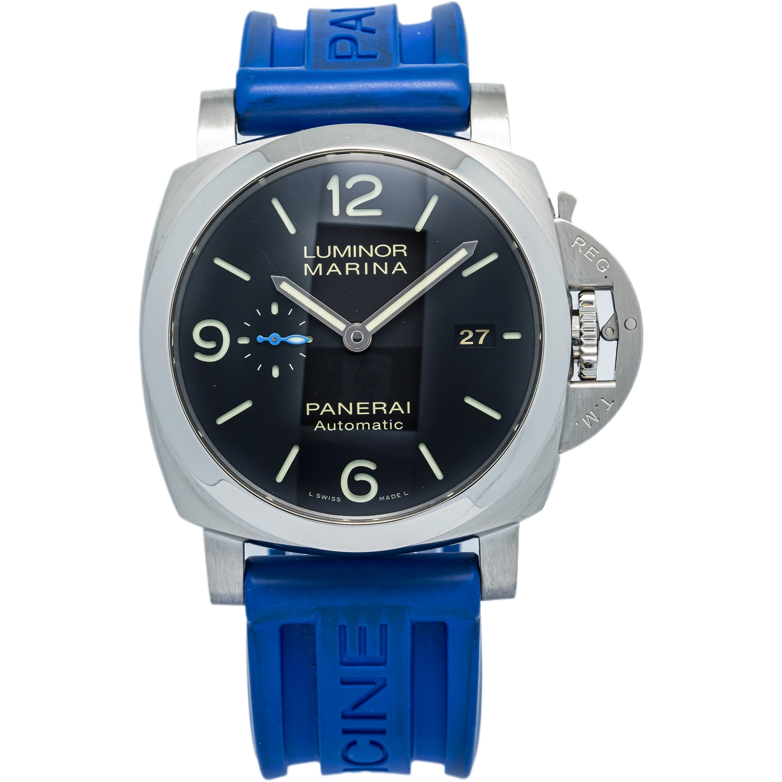 Panerai Luminor Marina PAM01312 Papers Strap Stainless Steel Black Arabic 44mm — image 1