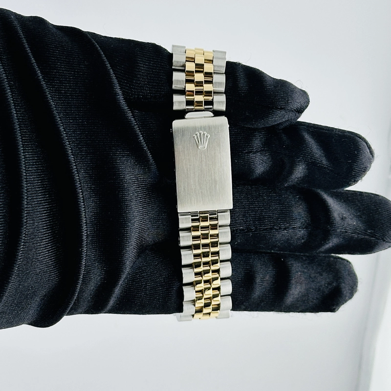 Rolex Datejust Champagne Stick Dial on D Link Jubilee Bracelet Ref. 16233 1996 view 4