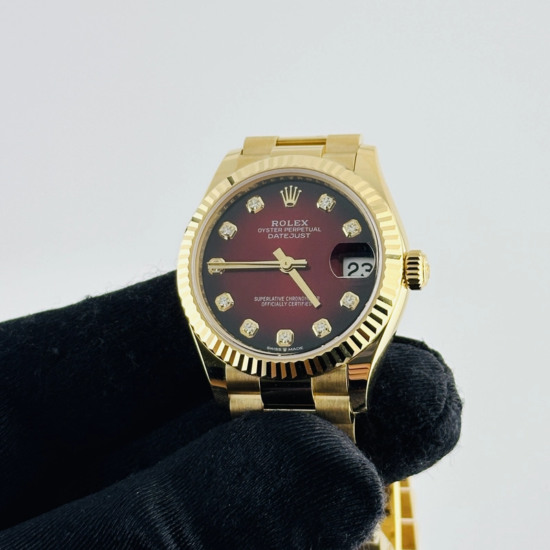 Rolex Datejust Red Ombre Diamond Dial on President Ref. 278278 Card 2026 view 3