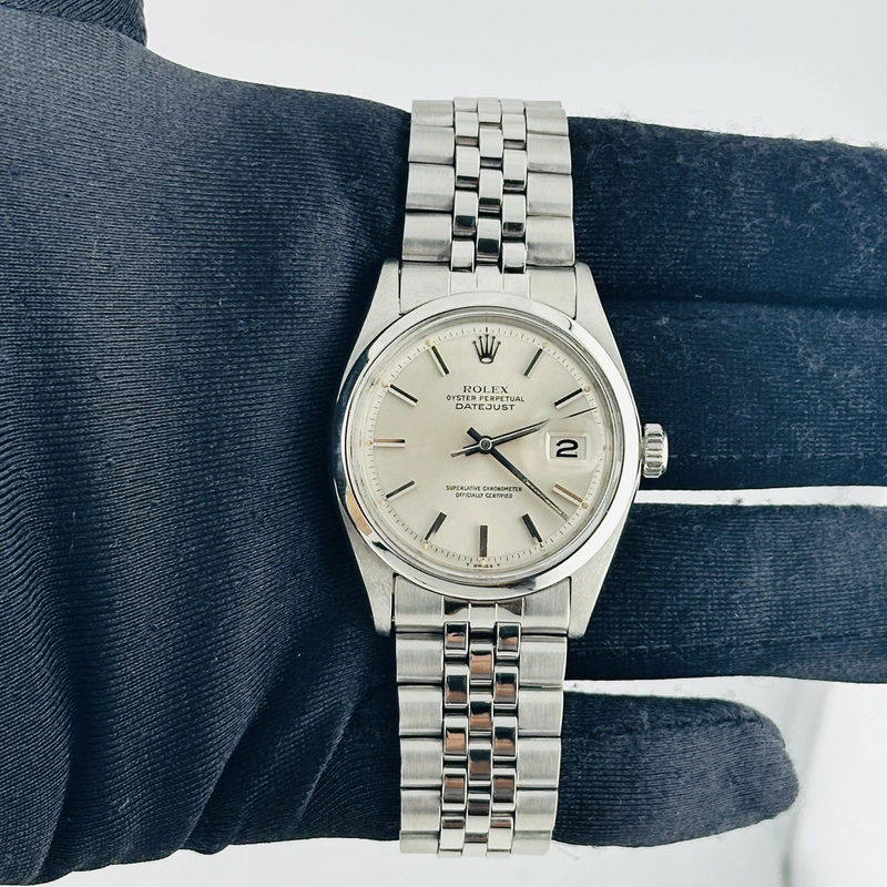 Rolex Datejust Silver Linen Dial on Jubilee Folded Ref. 1600 1969
