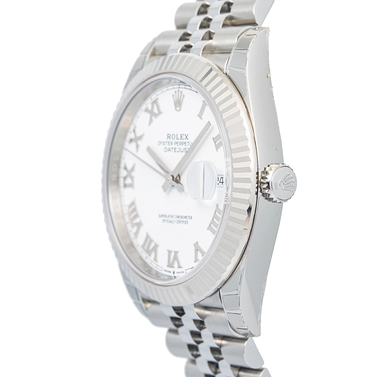 Rolex Datejust 126334 Card Oyster Stainless Steel White Roman Automatic 41mm — image 3