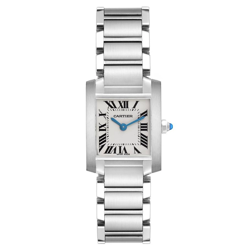Cartier Tank Francaise small White Roman Dial on Stainless Steel Bracelet Ref. W51008Q3 — Saleh Jewelers