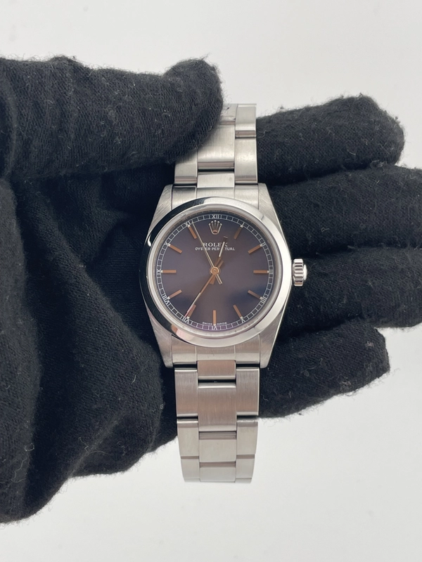 Rolex Oyster Perpetual Blue Dial on Oyster Bracelet Ref. 77080 Card 2014 view 2