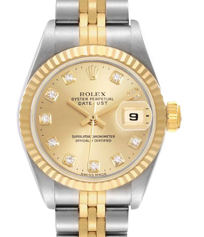 Rolex Datejust Lady Champagne Diamond Dial on Jubilee Ref. 69173 Papers 1999