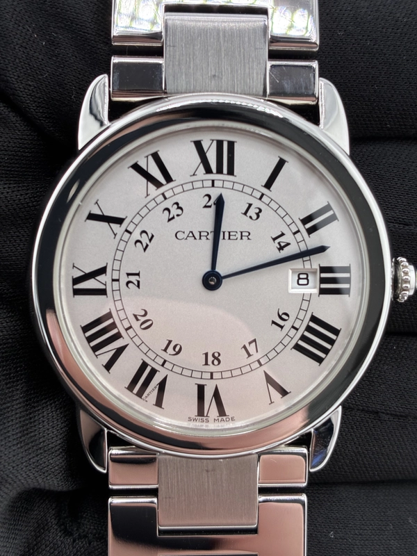 Cartier Ronde Solo Silver Roman Numerals Dial on Stainless Steel Bracelet Ref. W6701005 Card 2016 view 2