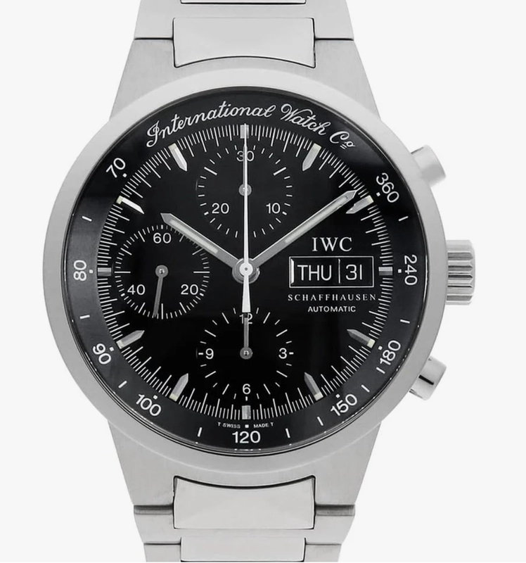 Iwc GST Black Dial on Stainless Steel Bracelet Ref. IW370708 Complete 2001