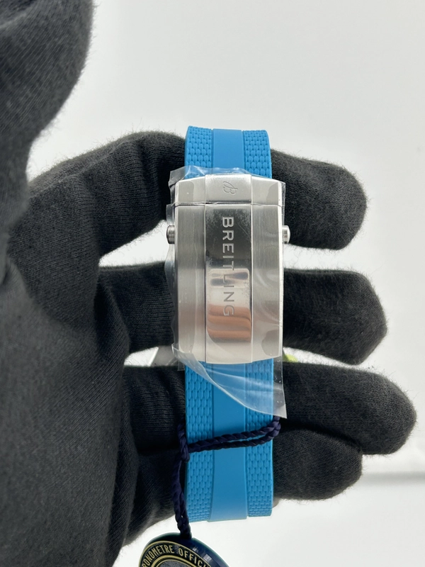 Breitling Superocean Automatic Turquoise Dial on Rubber Strap Ref. A17376211L2S2 Card 2026 view 4