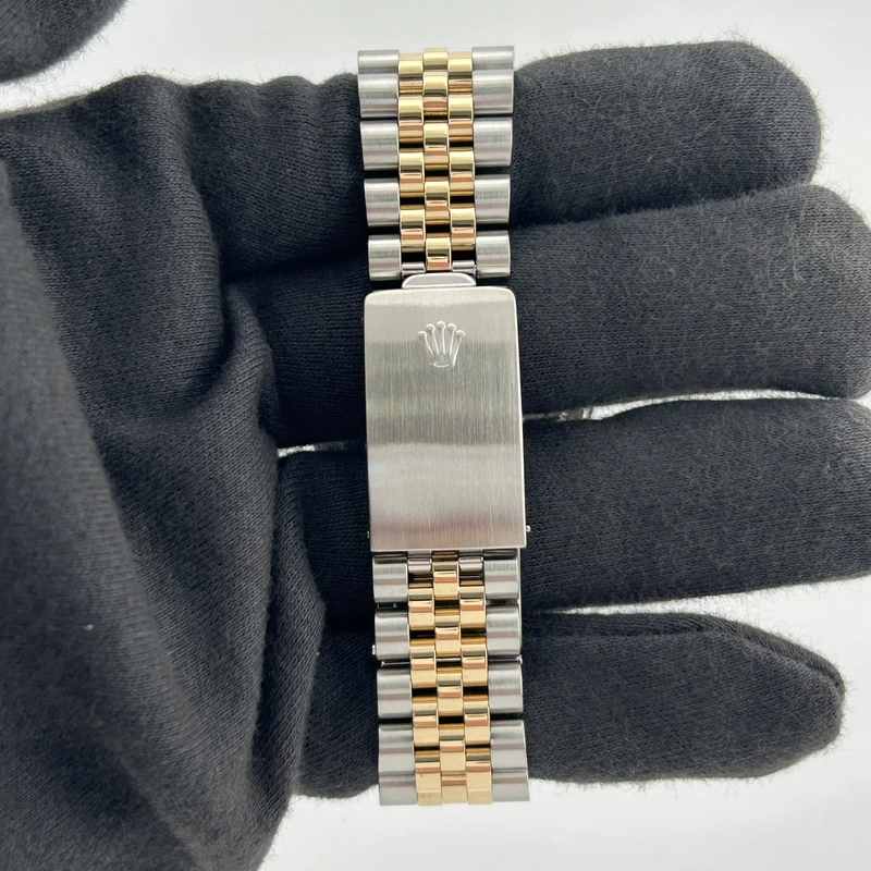 Rolex Datejust Champagne Stick Dial on D Link Jubilee Bracelet Ref. 16013 view 4