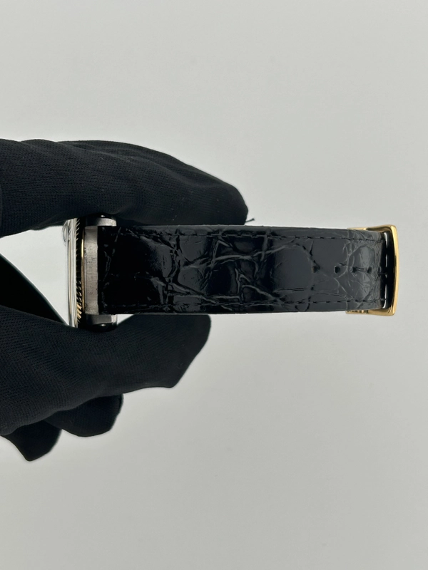 Rolex Datejust 36 Champagne Stick Dial on Generic Black Leather Band Ref. 16013 1987 view 5