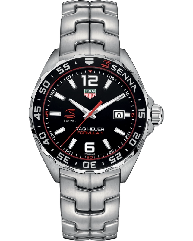 Tag Heuer Formula 1 Senna Special Edition Black Dial on Stainless Steel Bracelet Ref. WAZ1012.BA0883