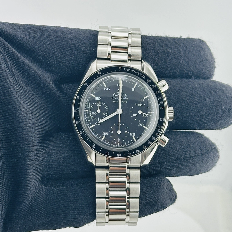 Omega Speedmaster Black Chrono Dial on Stainless Steel Bracelet Ref. 3510.50.00 Card 2000 view 2