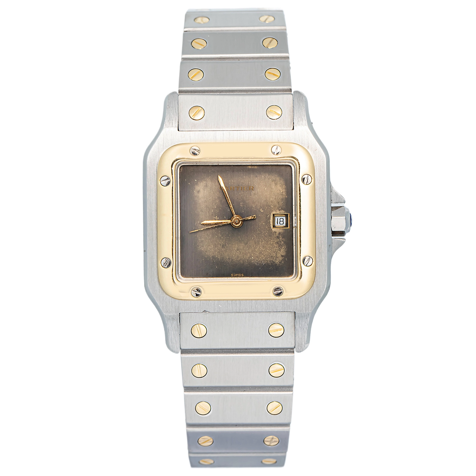 Cartier Santos Carree 2961 18k YG Two Tone 18k YG Two Tone Grey Automatic 29mm x 28mm — image 1