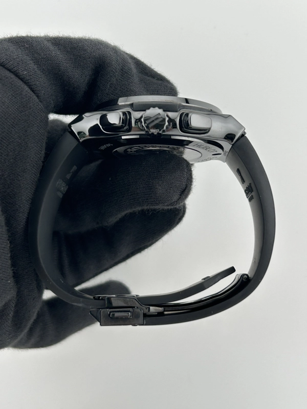 Hublot Classic Fusion Black Magic Black Dial on Rubber Fold Clasp Ref. 521.CM.1171.RX Manuals Only and Box view 6