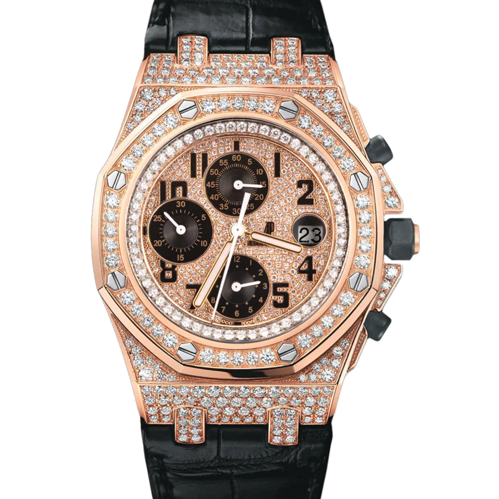 Audemars Piguet Royal Oak Offshore 42mm AM rose gold pave diamond 