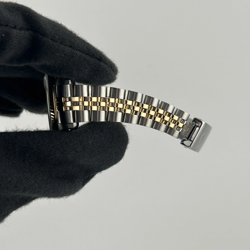 Rolex Datejust Lady Champagne Stick Dial on D Link Jubilee Ref. 69173 Papers view 5