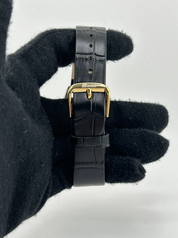 Rolex Datejust Turn-o-Graph Champagne Stick Dial on Generic Black Leather Band Ref. 6609 1958 view 4