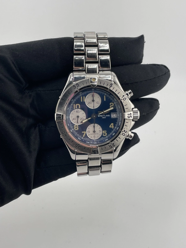 Breitling Colt Blue Dial on Stainless Steel Bracelet Ref. A13035 Papers 1996 view 3