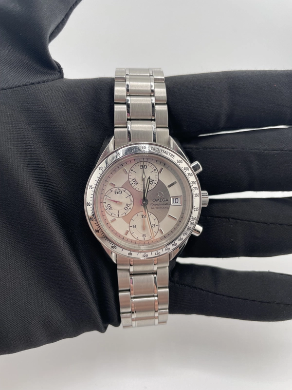 Omega Speedmaster Date Silver Dial on Stainless Steel Bracelet Ref. 3513.30 Complete 2014 view 3